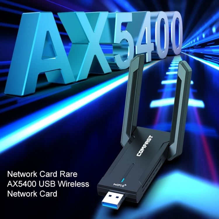 COMFAST 972AX 5400Mbps WiFi6 Free Drive USB Wireless Network Card, 972AX COMFAST 972AX 5400Mbps WiFi6 Free Drive USB Wireless Network Card, 972AX